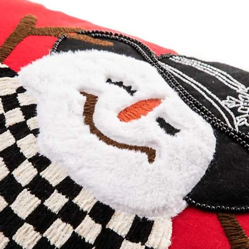 Top Hat Snowman Lumbar Pillow