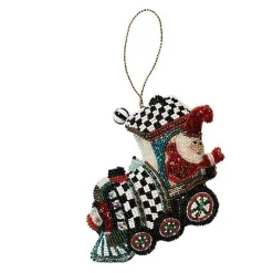 Train Beaded Ornament