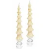 Tree Dinner Candles - 12 - Ivory - Set of 2