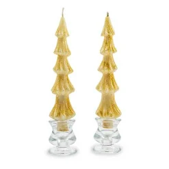 Tree Dinner Candles - 8 - Ivory - Set of 2