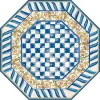 Truly Royal Check 6' Octagon Washable Rug