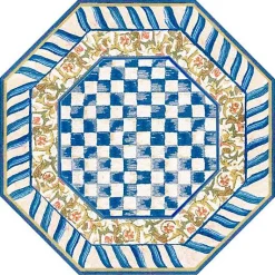 Truly Royal Check 6' Octagon Washable Rug