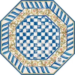 Truly Royal Check 6' Octagon Washable Rug
