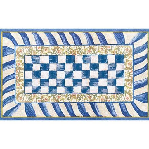 Truly Royal Check 3' x 5' Washable Rug