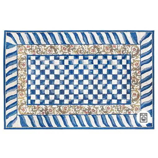Truly Royal Check 5' x 7'6 Washable Rug