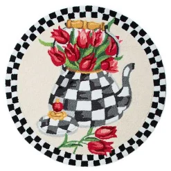 Tulip Kettle 3' Round Rug