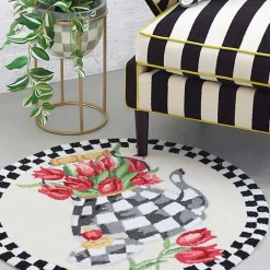 Tulip Kettle 3' Round Rug