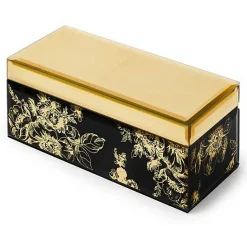 Twilight Toile Decorative Box with Gold Hinged Lid