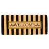 Welcome Awning Stripe Double Door Entrance Mat