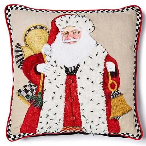 Westminster Santa Embellished Throw Pillow