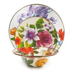 White Flower Market 3 Piece Place Setting