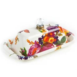 White Flower Market Butter Box