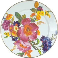 White Flower Market Charger/Plate