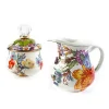 White Flower Market Creamer  Sugar Bowl Set