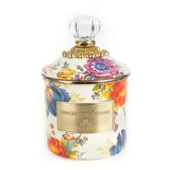 White Flower Market Demi Canister