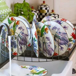 White Flower Market Dinner Plate