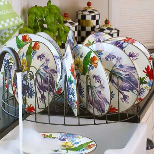 White Flower Market Dinner Plate