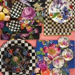 White Flower Market Dinner Plate