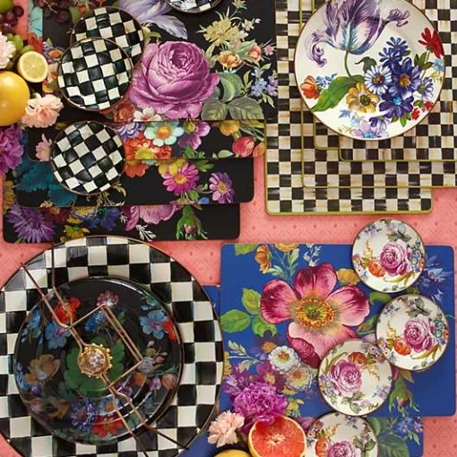 White Flower Market Dinner Plate