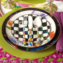 White Flower Market Dinner Plate