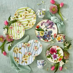 White Flower Market Dinner Plate