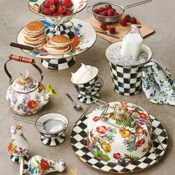 White Flower Market Large Compote
