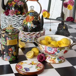 White Flower Market Large Colander