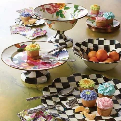 White Flower Market Large Compote