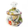 White Flower Market Lidded Sugar Bowl