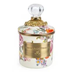 White Flower Market Mini Canister