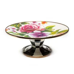 White Flower Market Mini Pedestal Platter