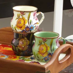 White Flower Market Mug