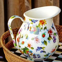 White Flower Market Pitcher