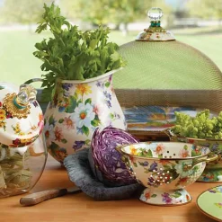 White Flower Market Pitcher