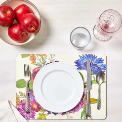 White Flower Market Placemats, Set of 4