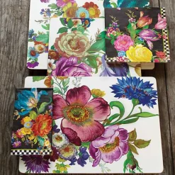White Flower Market Placemats, Set of 4