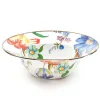 White Flower Market Serving Bowl