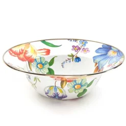 White Flower Market Serving Bowl