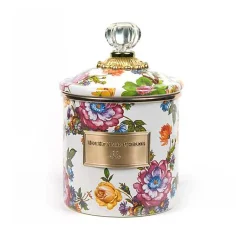 White Flower Market Small Canister