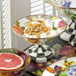 White Flower Market Small Compote