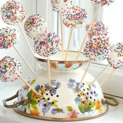 White Flower Market Small Colander