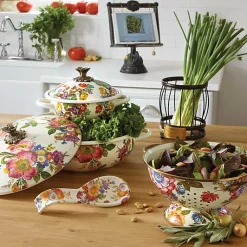 White Flower Market Spoon Rest