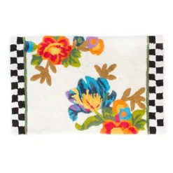 White Flower Market Standard Bath Rug