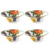 White Flower Market White Breakfast Bowls, Set of 4
