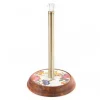 White Flower Market Wood Paper Towel Holder