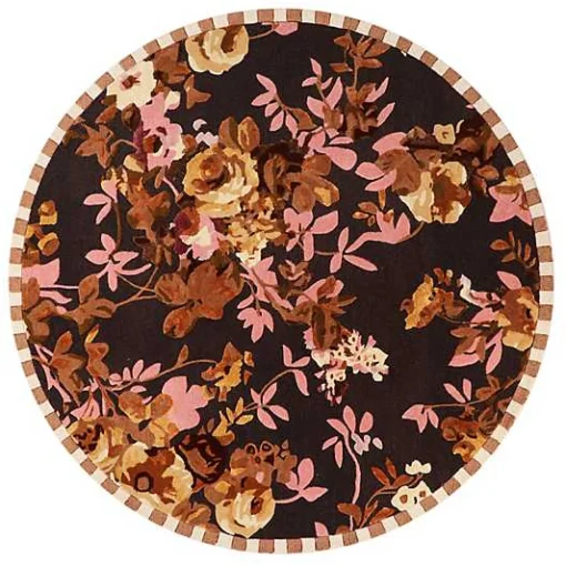Wild Rose Floral 6' Round Rug