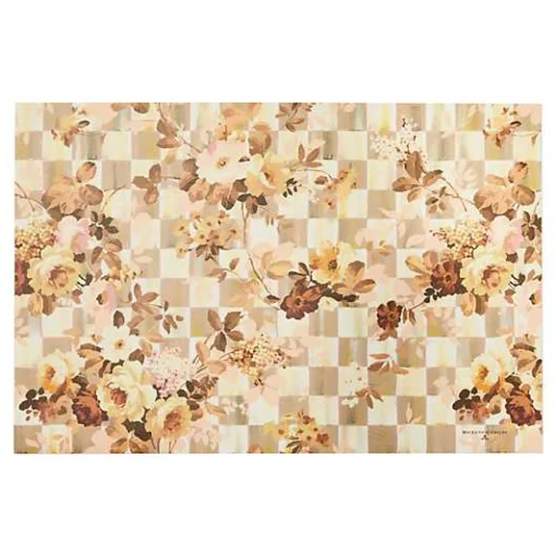 Wild Rose Floral Check 2' x 3' Floor Mat