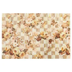 Wild Rose Floral Check 2' x 3' Floor Mat