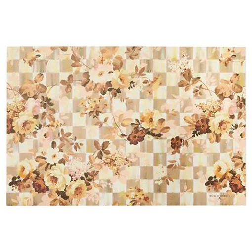 Wild Rose Floral Check 2' x 3' Floor Mat