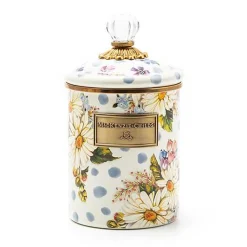 Wildflowers Blue Enamel Medium Canister